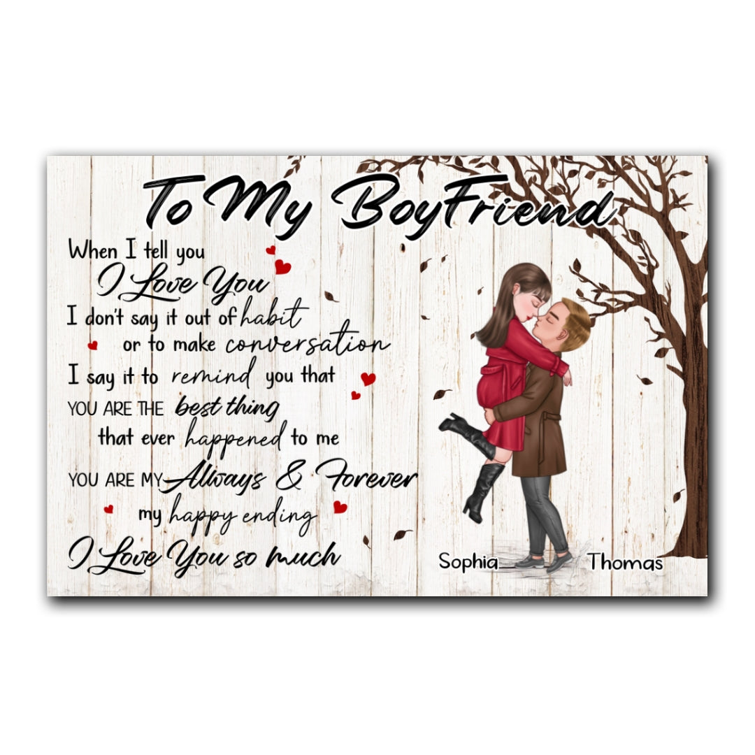 You're My Always And Forever Canvas Personalized Gift For Boyfriend