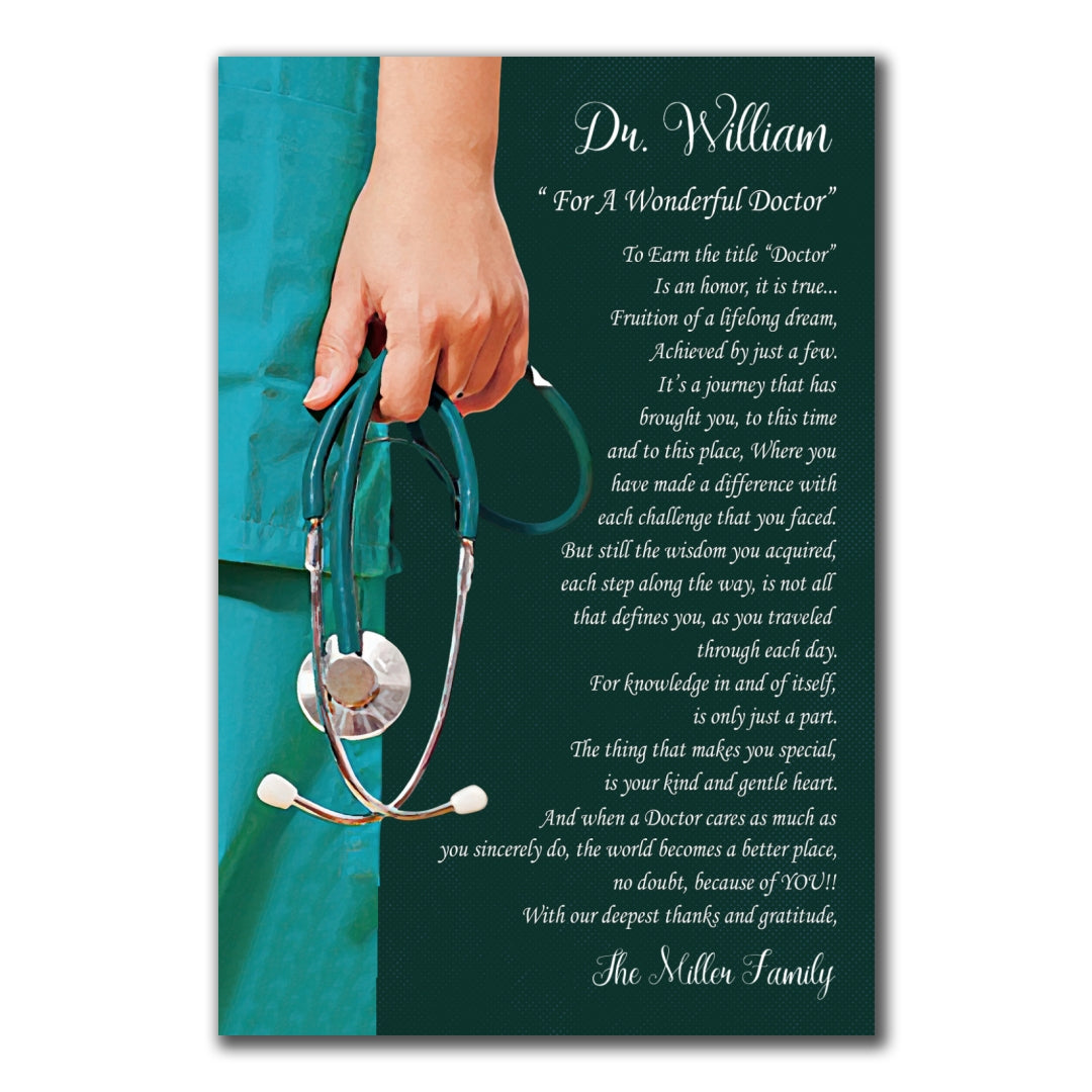 For A Wonderful Doctor Canvas Personalized Gift For Doctor