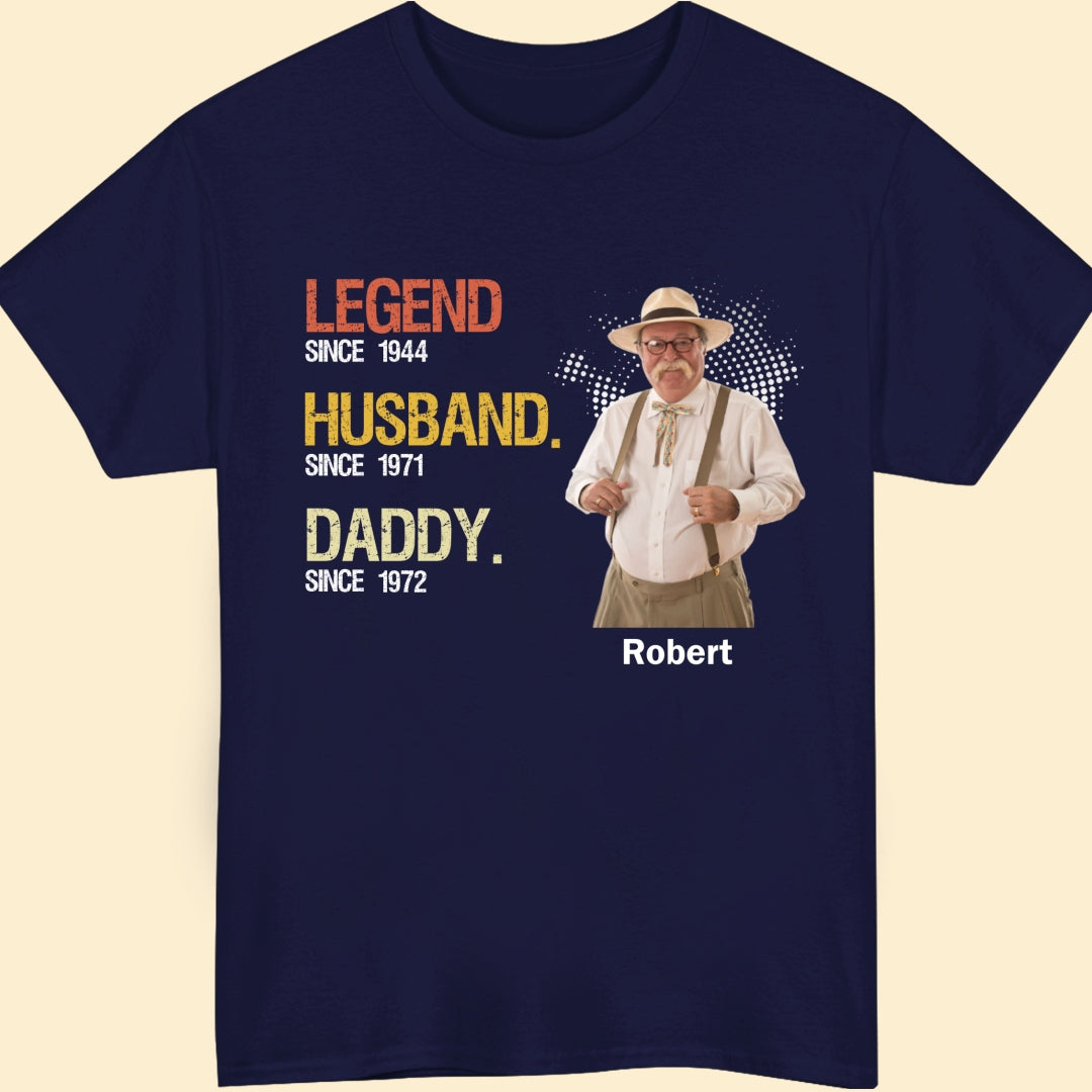 Legend Husband Daddy Grandpa T-shirt Personalized Gifts For Dad Grandpa