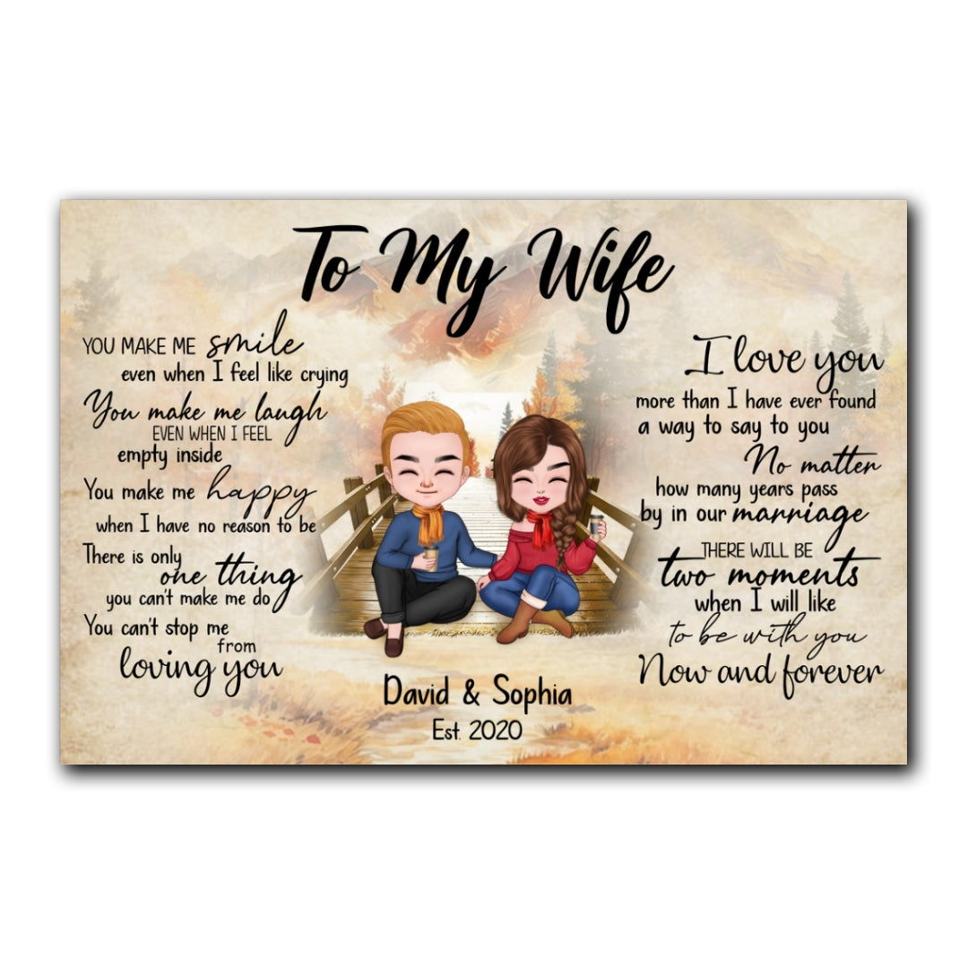 Can't Stop Loving You Canvas Personalized Gift For Wife
