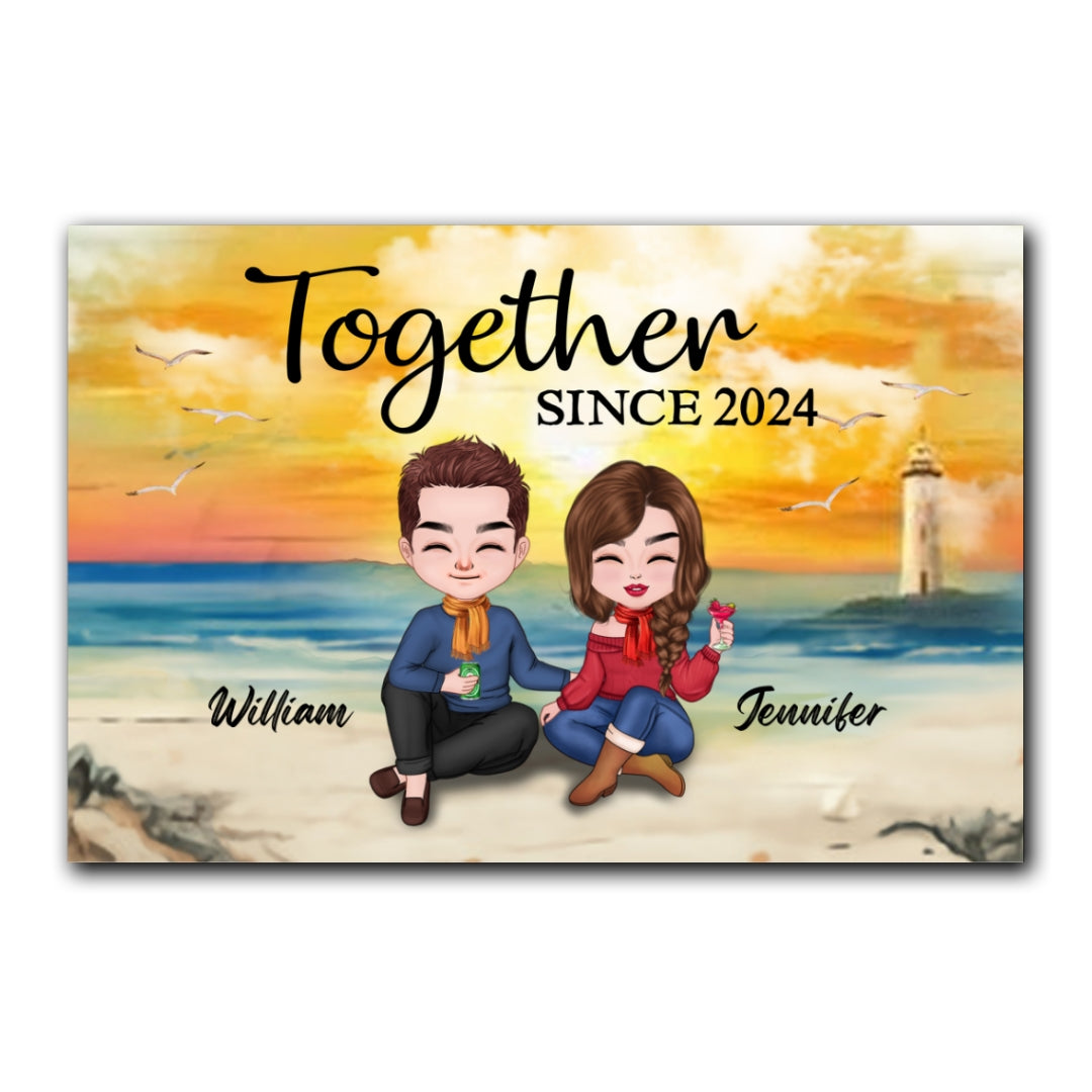 Together Since Canvas Personalized Gift For Couple