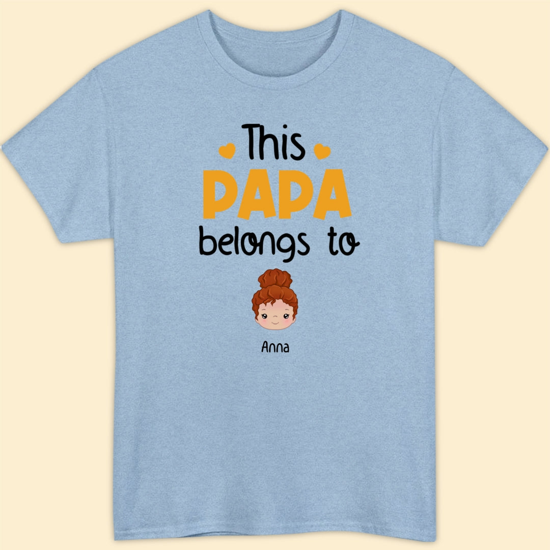 This Awesome Papa Belongs To Kids T-shirt Personalized Gift For Grandpa