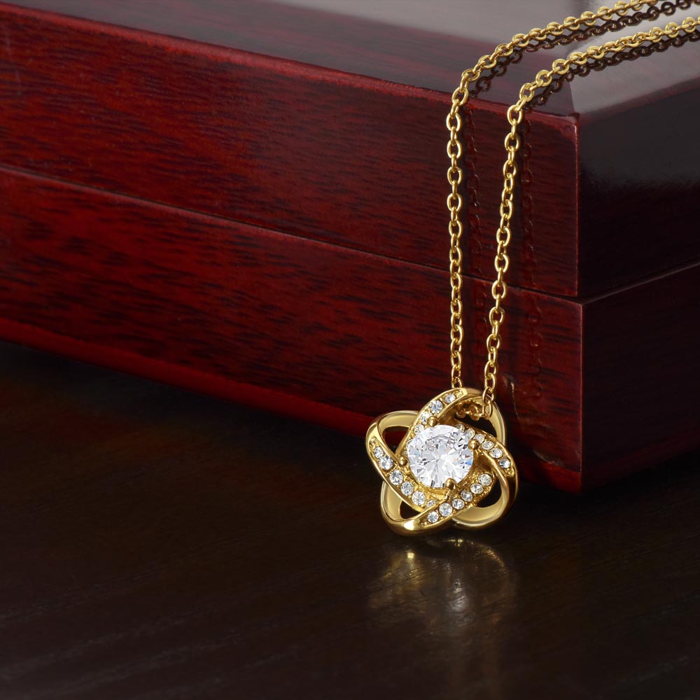 Love Knot Necklace - Gold Finish - Gift For Her
