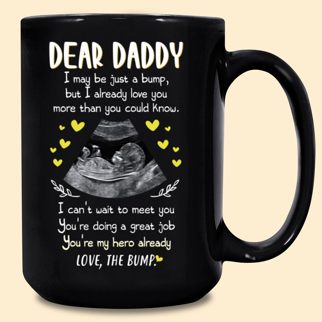 Personalized Gift For Dad To Be Black Mug