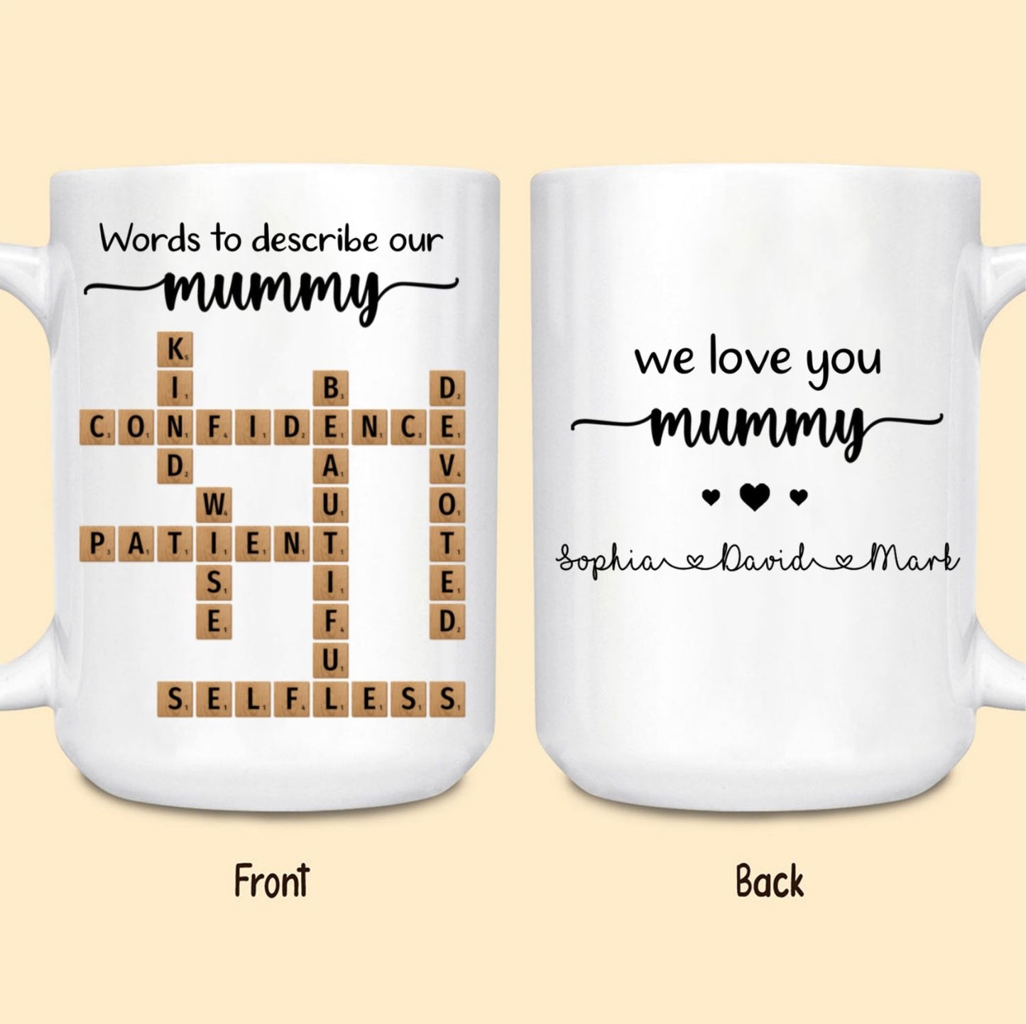Words To Describe Mummy Crossword Mug Personalized Gift For Mum