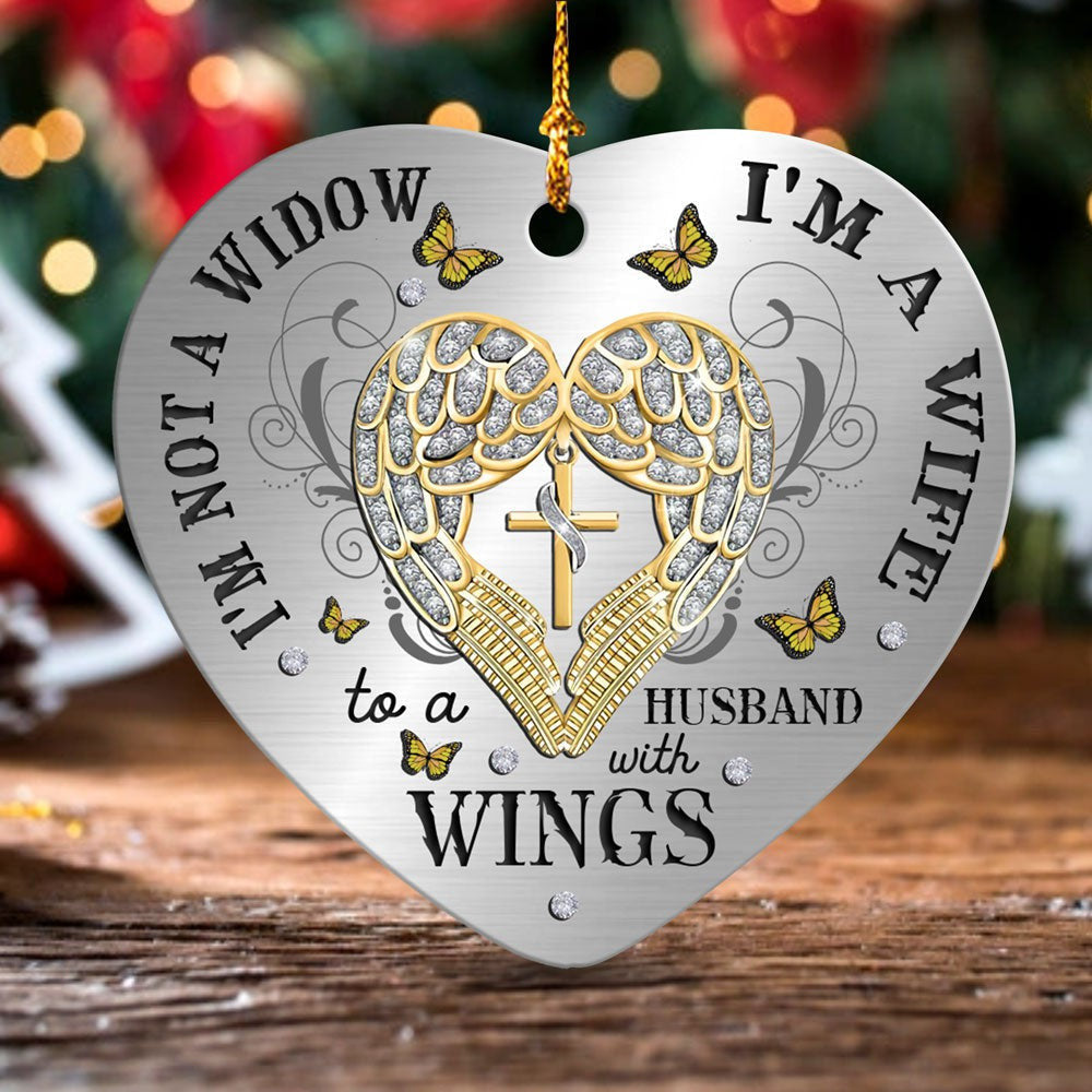 Memorial Loss Of Husband A Wife To A Husband With Wings Ornament