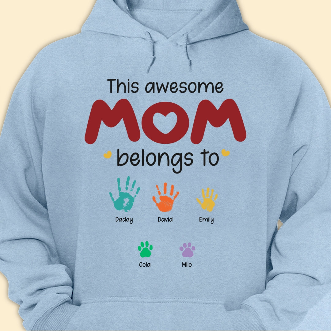 This Awesome Mom Belongs To T-shirt Personalized Gift For Mom