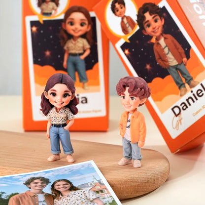 Custom Cute 3D Mini Figure Office Desk Figurine Based on Your Picture Birthday Gift Valentines Gift Christmas Gift