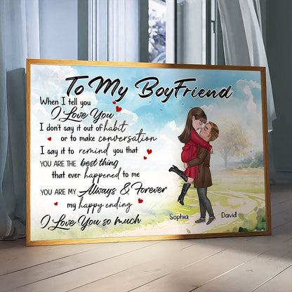You're My Always And Forever Poster Personalized Gift For Boyfriend