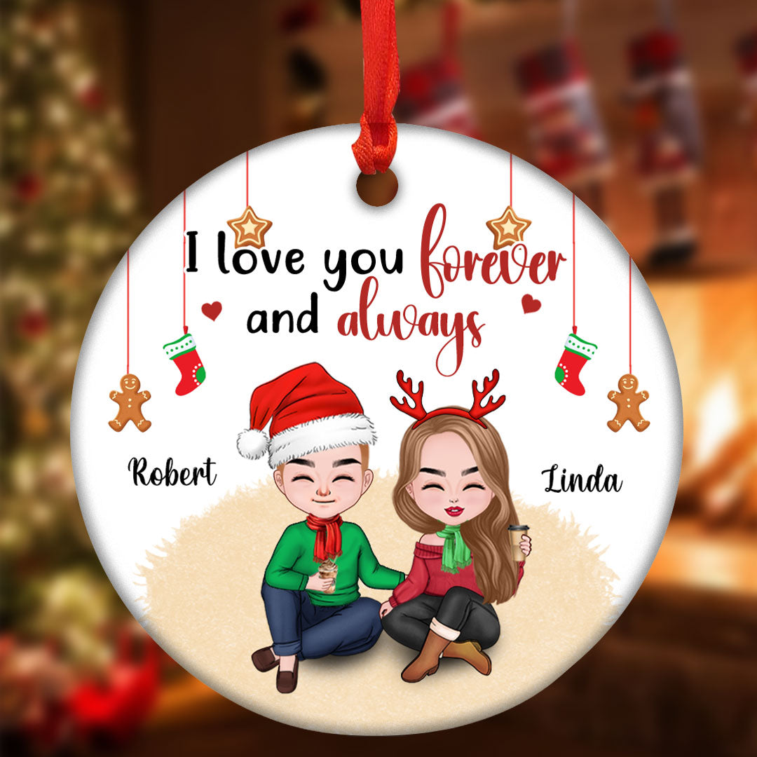 I Love You Forever And Always Ornament Personalized Gifts For Couple