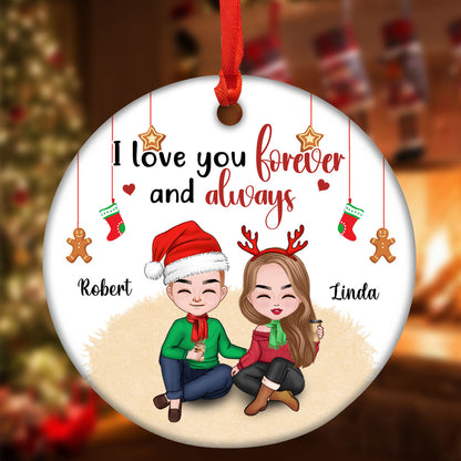 I Love You Forever And Always Ornament Personalized Gifts For Couple