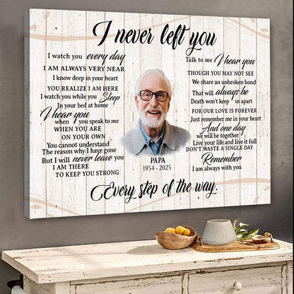 Personalized Image I Never Left You Memorial Christmas Gift Canvas