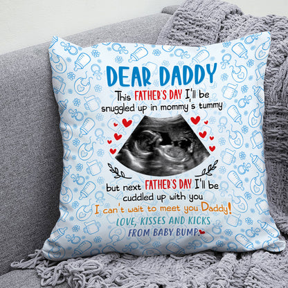 Personalized Gift For Expecting Dad Father's Day From Baby Bump Pillow