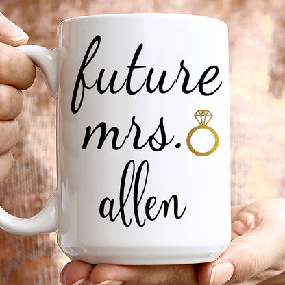Future Mrs Mug Gift For Fiancee Engagement Gift For Future Wife