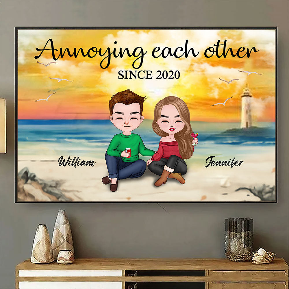 Annoying Each Other Poster Personalized Gift For Couple