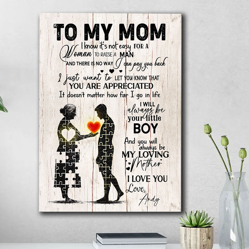 You Are Appreciated Mother Canvas Personalized Gift For Mom