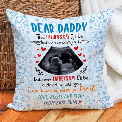Personalized Gift For Expecting Dad Father's Day From Baby Bump Pillow