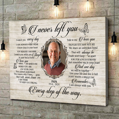 I Never Left You Personalized  Sympathy Canvas Family Memorial Gifts