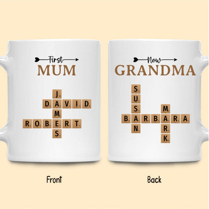 Now Grandma Crossword Puzzle Mug Personalized Gift For Grandma