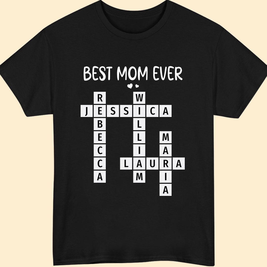 Best Mom Ever Crossword Puzzle Shirt Personalized Gift For Mother