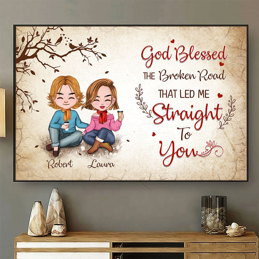 God Blessed Couple Poster Personalized Gift For Him For Her