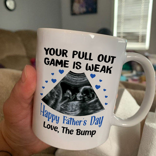 Personalized Father's Day Gift For Dad To Be Weak Pull Out Game Mug