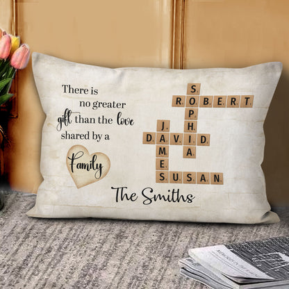 There Is No Greater Crossword Pillow Personalized Gift For Family