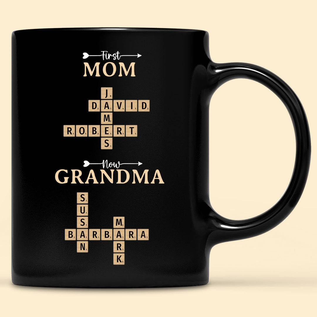 Now Grandma Crossword Puzzle Mug Personalized Gift For Grandma