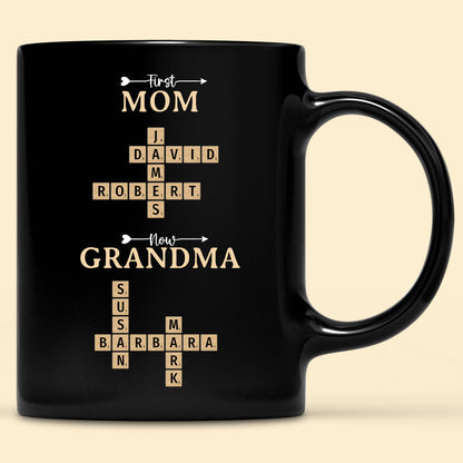 Now Grandma Crossword Puzzle Mug Personalized Gift For Grandma