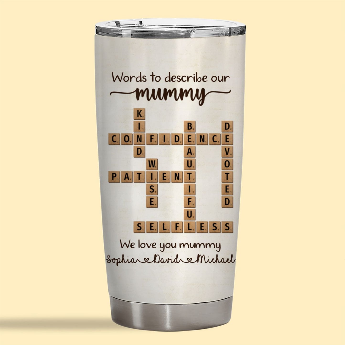 Words To Describe Mummy Crossword Fat Tumbler Personalized Gift For Mum