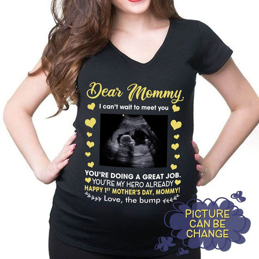 Personalized Gift For Mom To Be Mother's Day Can't Wait T-shirt