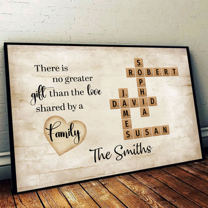 There Is No Greater Crossword Poster Personalized Gift For Family