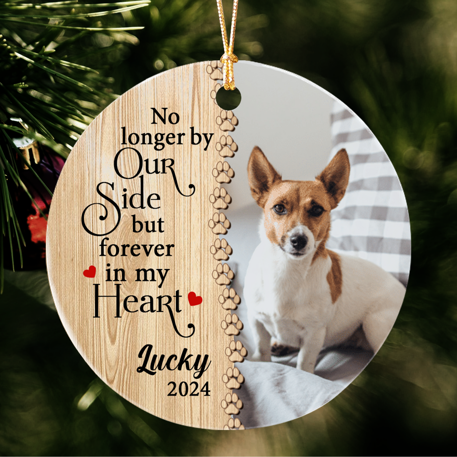 Forever In Our Hearts Meaningful Ornament Memorial Personalized Gift