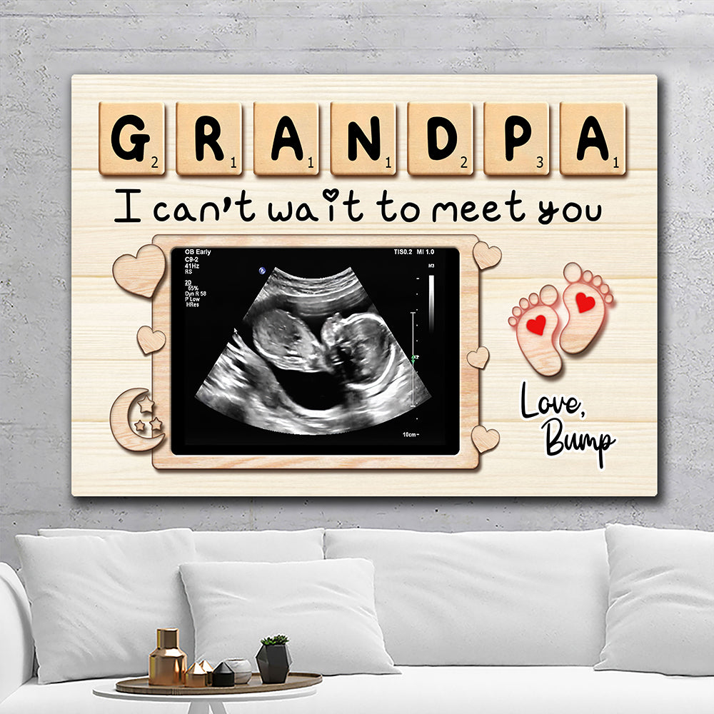Mommy I Can't Wait To Meet You Canvas Personalized Gift For Mom To Be