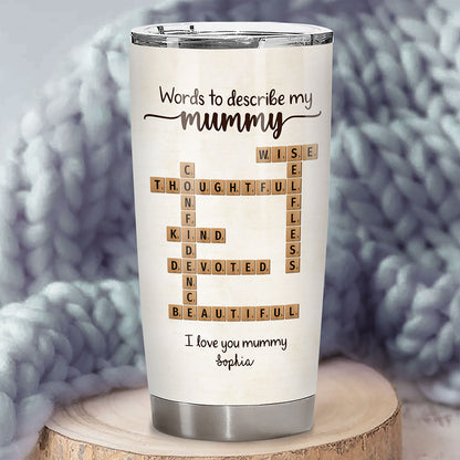 Words To Describe Mummy Crossword Fat Tumbler Personalized Gift For Mum