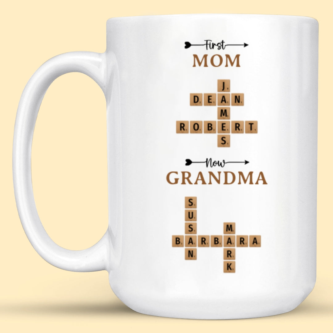 Now Grandma Crossword Puzzle Mug Personalized Gift For Grandma