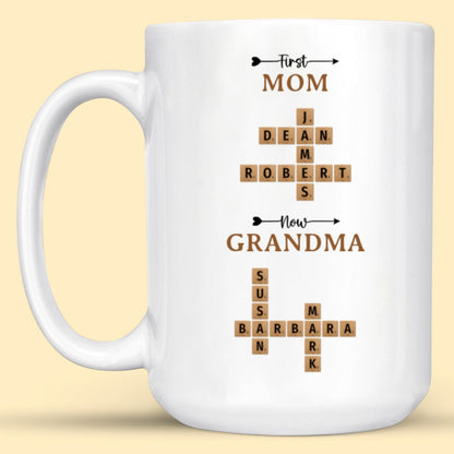 Now Grandma Crossword Puzzle Mug Personalized Gift For Grandma