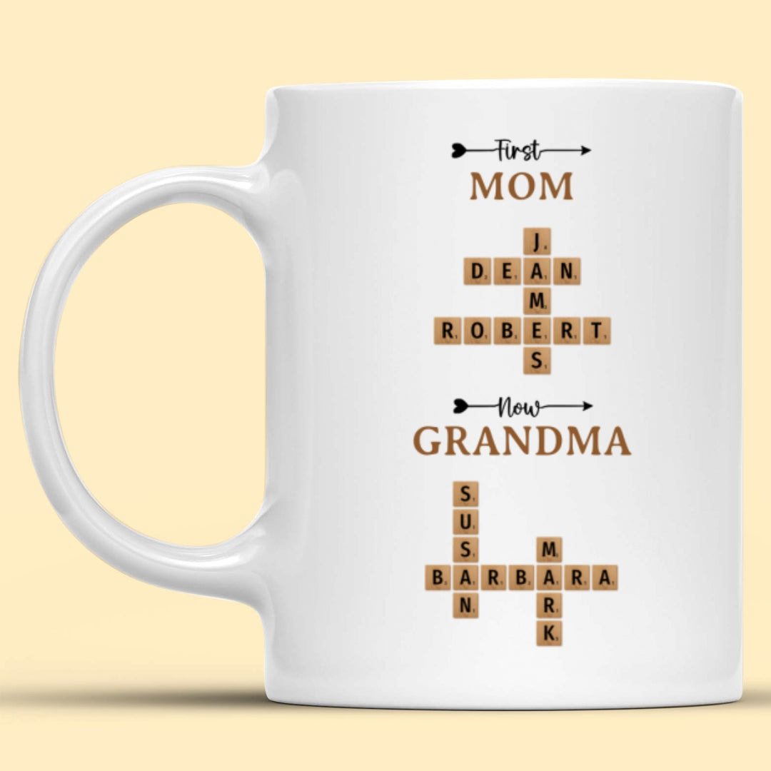 Now Grandma Crossword Puzzle Mug Personalized Gift For Grandma