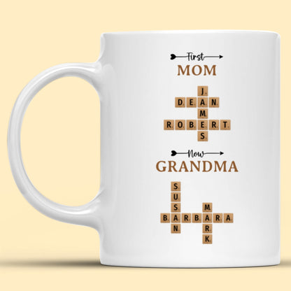 Now Grandma Crossword Puzzle Mug Personalized Gift For Grandma