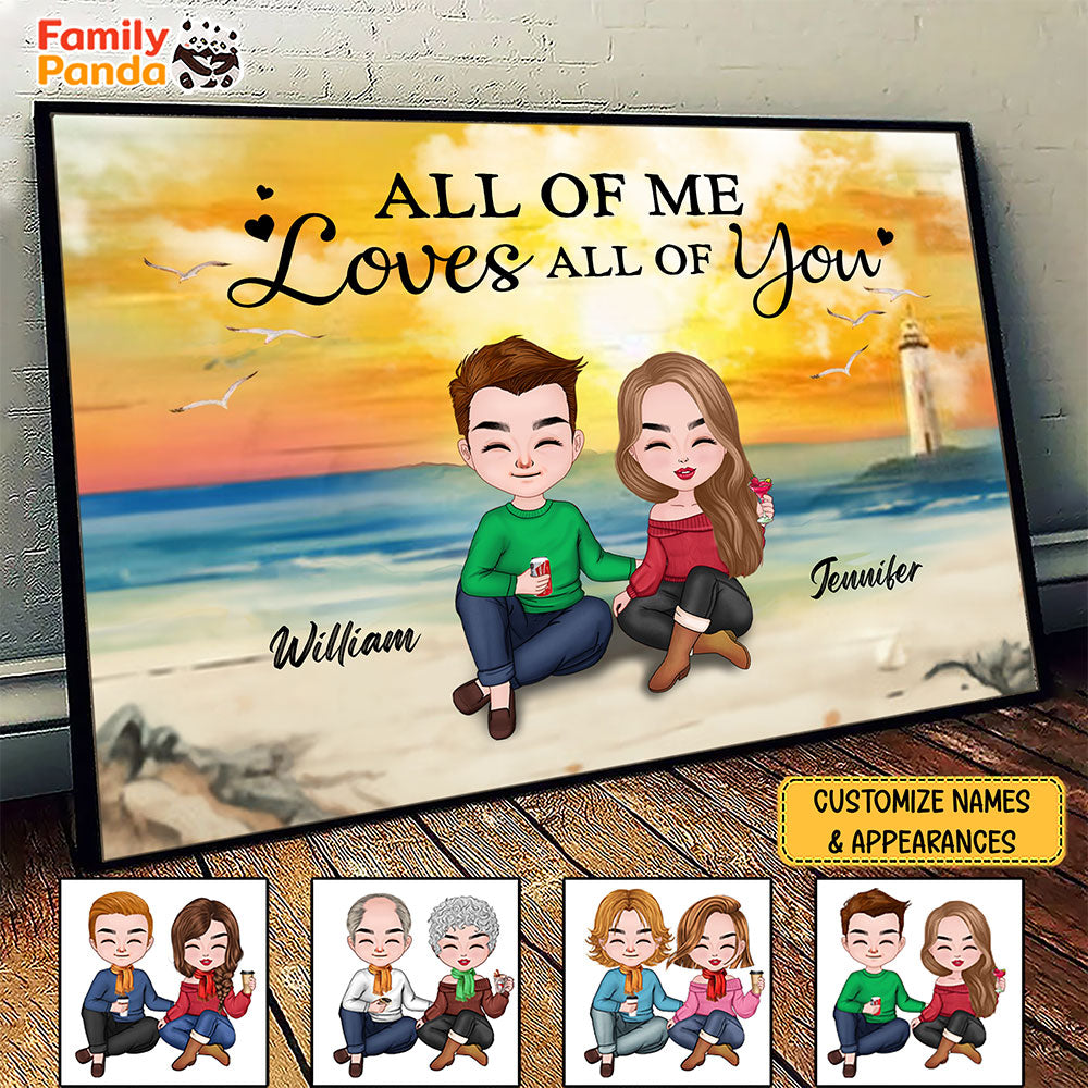 All Of Me Loves All Of You Poster Personalized Gift For Couple