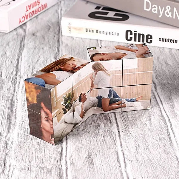 Custom Photo Cube Infinity Folding Multiphoto Cube Gifts For Dad
