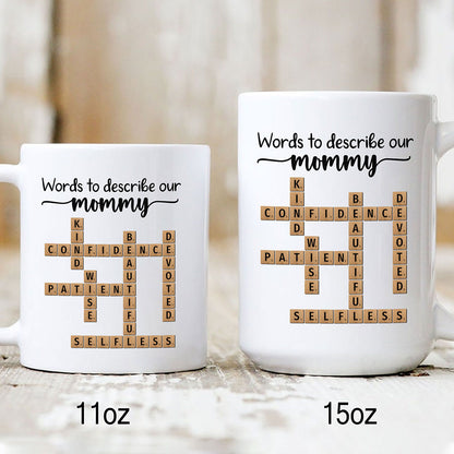 Words To Describe Mommy Crossword Mug Personalized Gift For Mom