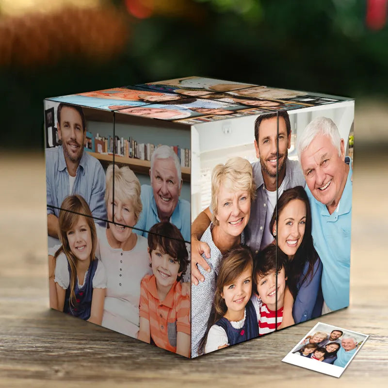Custom Photo Cube Infinity Folding Multiphoto Cube Gifts For Dad
