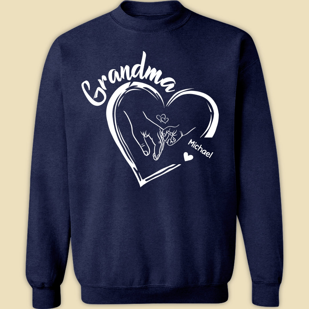 Grandma Heart With Grandkids T-shirt Personalized Gift For Grandma