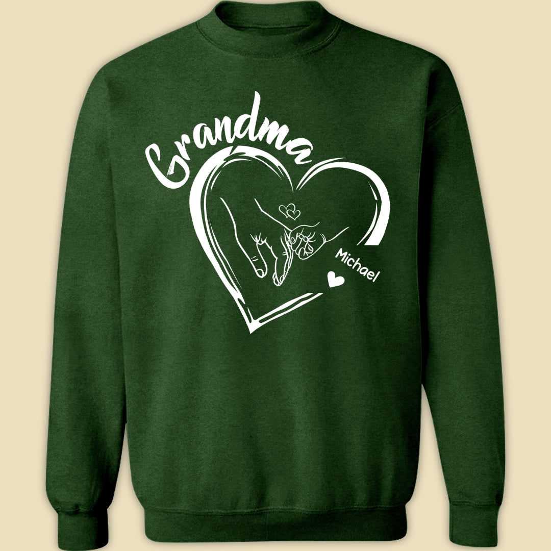 Grandma Heart With Grandkids T-shirt Personalized Gift For Grandma