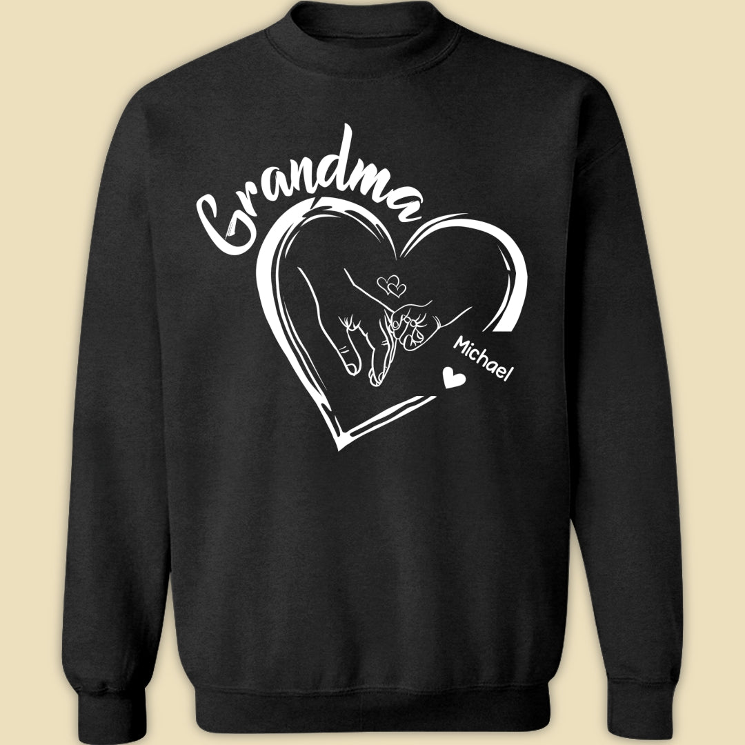Grandma Heart With Grandkids T-shirt Personalized Gift For Grandma