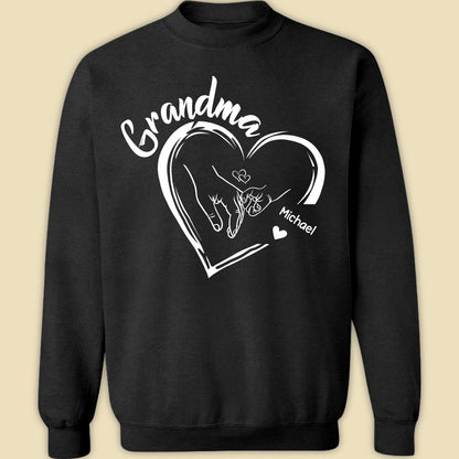 Grandma Heart With Grandkids T-shirt Personalized Gift For Grandma