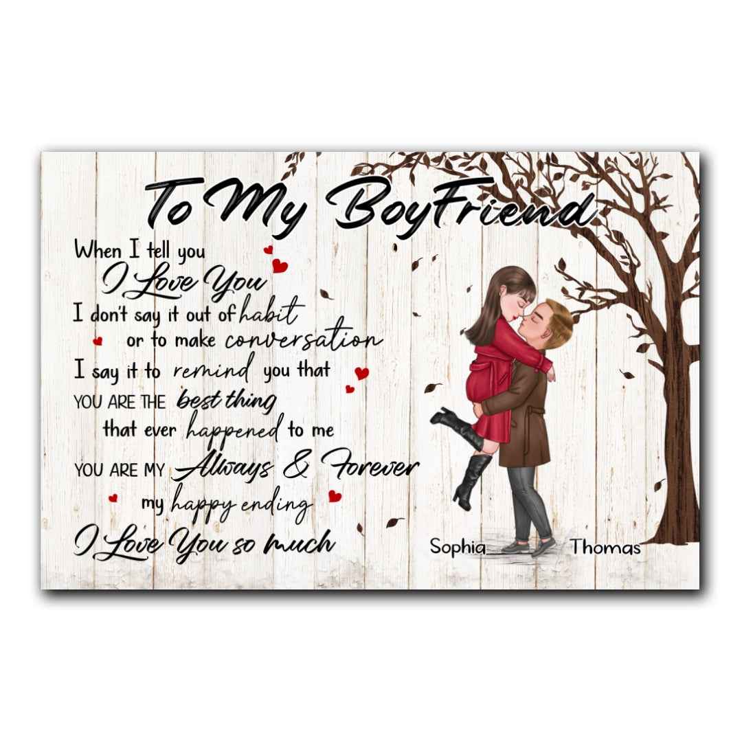 You're My Always And Forever Canvas Personalized Gift For Boyfriend