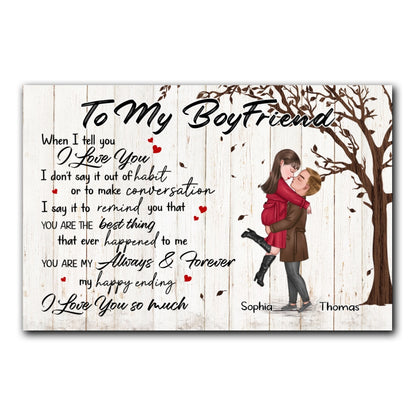 You're My Always And Forever Canvas Personalized Gift For Boyfriend