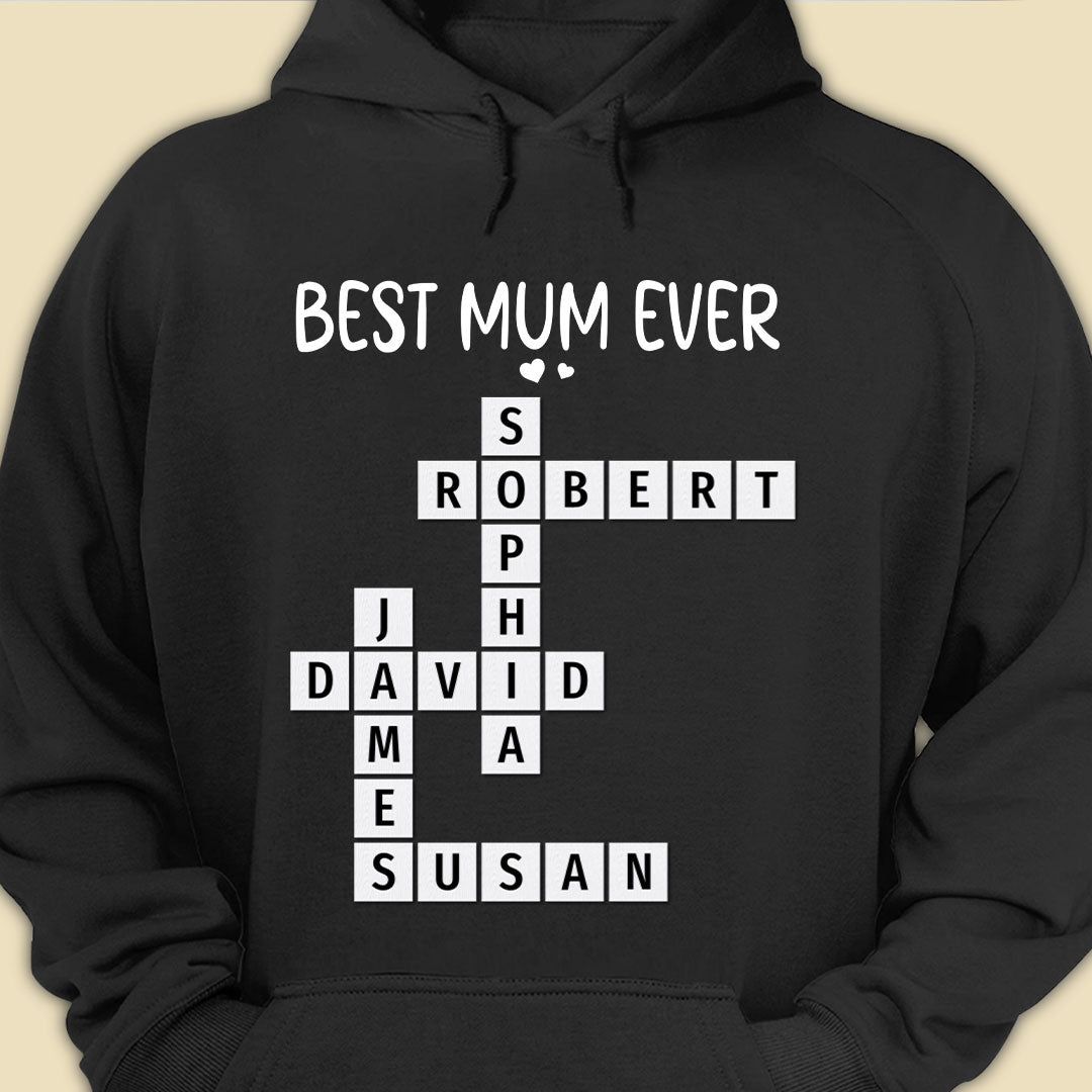 Best Mum Ever Crossword Shirt Personalized Gift For Mother